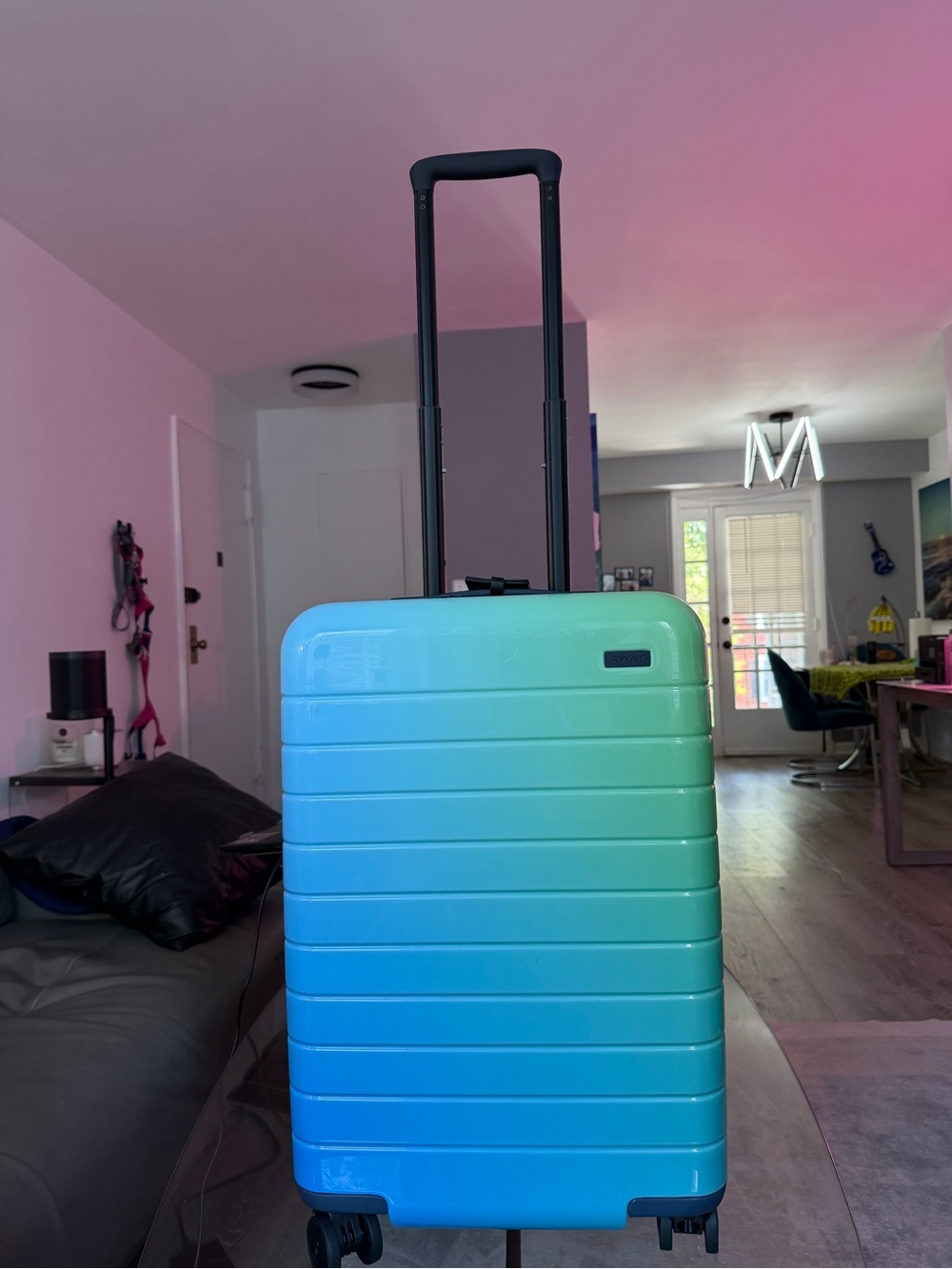 EXTREMELY Rare Away Travel Luggage Aura Sunrise Bigger Carry-on Bundle - Picture 8 of 8